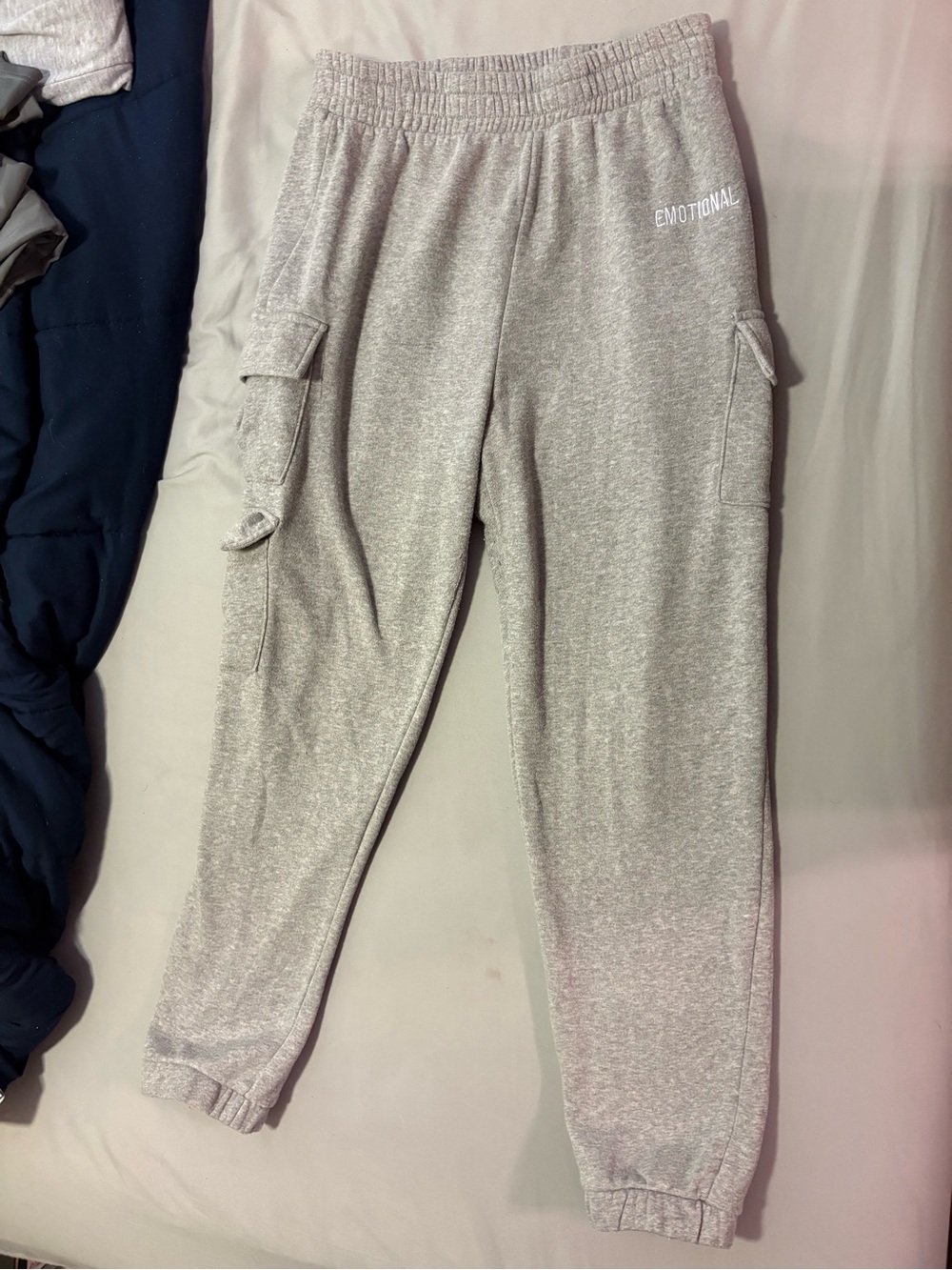 Gray 'Emotional' Cargo Jogger Pants